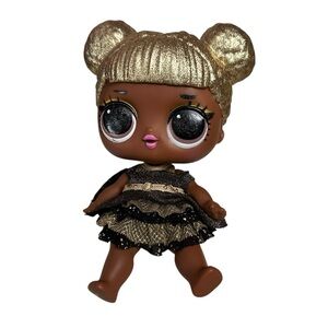 Gold and Black Doll with Glitter Dress